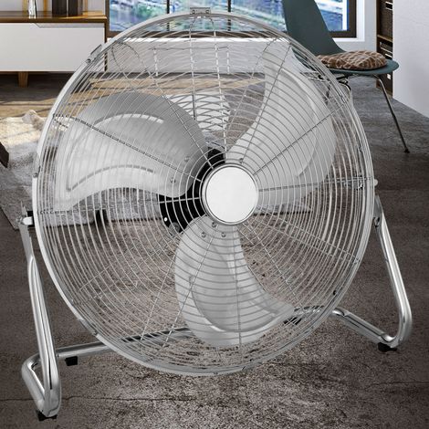 Ventilatore a piedistallo Ventilatore a piedistallo Raffreddatore 3 livelli di potenza regolabili Cromo, alluminio, cavo 250 cm, LxLxH 59,8x26,3x57
