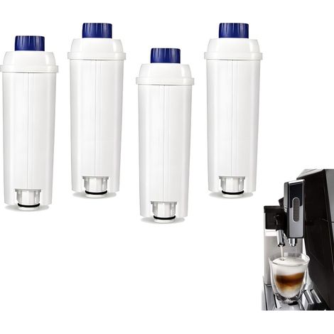 Cartouche filtrante 4 pièces pour machine à café - Détartrante - Améliore le goût du café - Compatible avec les cartouches filtrantes Delonghi pour machines à café DLSC002, Esam Etam, EC680 et Bco410/ (1/5)