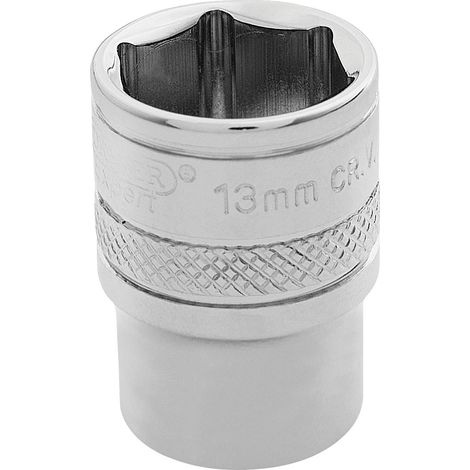 Draper 13mm 1/4 Inch Square Drive Hi-Torq® 6-Point Socket (Polished Chrome, Model 32633)