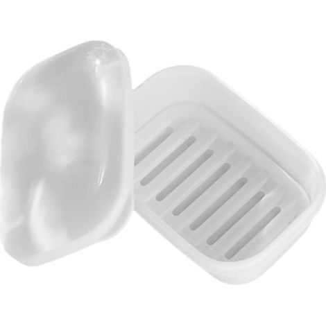 Plastic Shower Soap Dish with Airtight Lid Minimalist and (1/5)