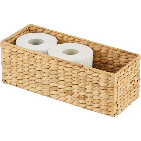 Panier en osier - Panier tressé en jacinthe d'eau naturelle - Idéal pour le rangement (1/4)