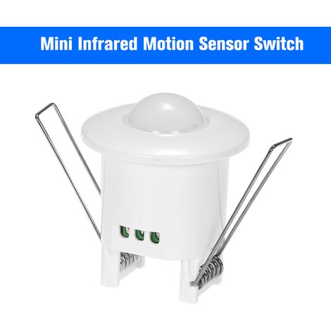 Mini interrupteur détecteur de mouvement infrarouge 360° PIR AC110V-240V encastré plafond capteur présence détecteur lampe éclairage interrupteur temps de retard réglable (1/3)