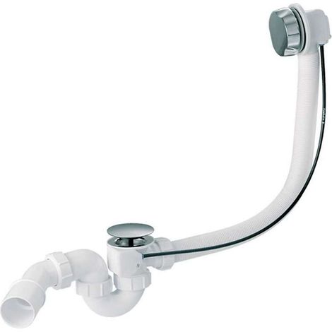 Cersanit Accessori - Sistema di scarico e troppopieno per vasca da bagno, lunghezza 59 cm, cromo S904-004