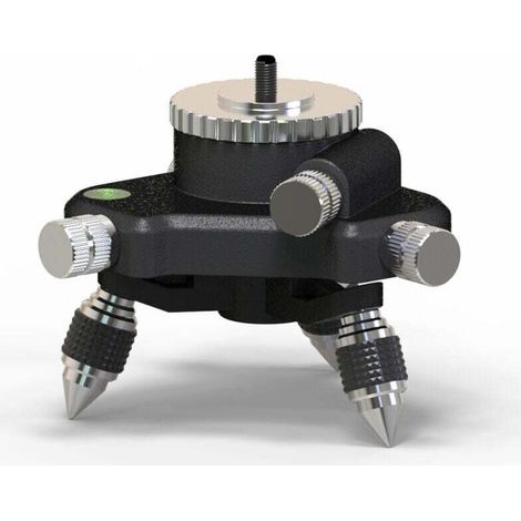 Adaptateur de niveau laser – Base rotative à 360° pour niveau laser à ligne, support de trépied, base de trépied pivotante pour adaptateurs de niveau à bulle 1/4" et 5/8" (1/4)