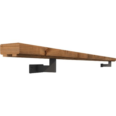 Kit main courante sapin pour pose murale, Moka KORDO