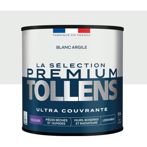 Tollens - Peinture intérieure couleurs - La Sélection Premium Velours - Ultra Couvrante - Blanc Argile 0,5 L - 6m²