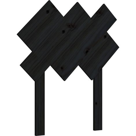 Maison Exclusive - Kopfteil Schwarz 72,5x3x81 cm Massivholz Kiefe