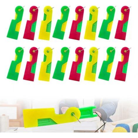 16 Nadeleinfädler, Nähnadeleinfädler, Nähzubehör, Nähnadeln aus Kunststoff, Kreuzstich-Nadeleinfädler, DIY-Nadeleinfädler aus Kunststoff, Farbe zufällig (1/5)