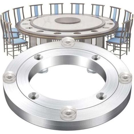 Base De Plateau Tournant Charges Lourdes, 12Cm Roulement De Plateau Tournant, Alliage D'aluminium Roulement De Table, Silencieuse Rotatif À 360°, pour Table À Manger Mobilier (1/4)