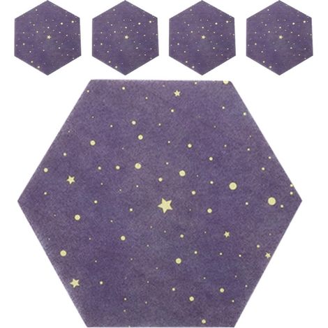 Panneaux D'affichage en Feutre Polyester Lot de 5 Hexagonaux Anti-usure Tableau Créatif Polyvalent et Décoratif pour Maison et Maternelle (1/5)