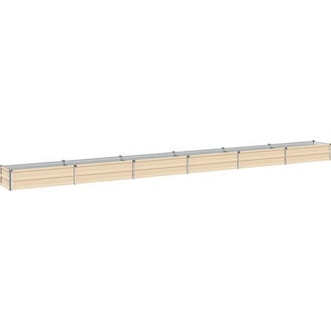 Raised Garden Bed Ivory 480 x 40 x 24 cm cold-rolled steel vidaXL