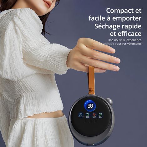 Mini sèche-linge électrique portable pliable 5 kg gris et noir modèle grenouille réf 4012 15 × 15 × 10 cm 500 g – Livraison gratuite (1/5)
