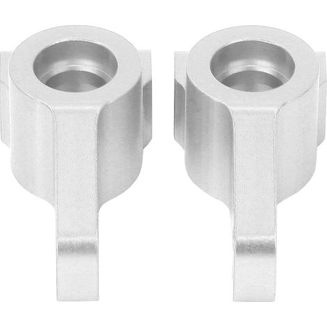Moyeu arrière en alliage d'aluminium pour axe de roue de rechange compatible ECX 2WD 1/10 voiture RC hobby argenté (1/5)