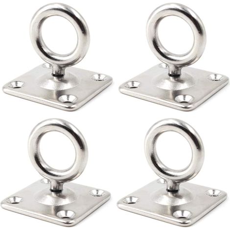 M5 304 Edelstahl drehbarer Deckenhaken, Wandhaken für Yoga-Schaukeln, Hängematten (4 Stück) (1/5)