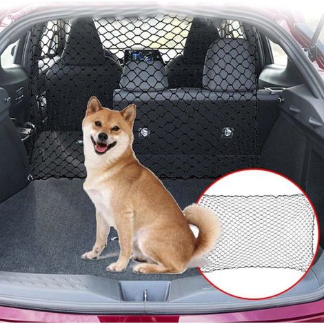 Barrière de Voiture réglable pour Chien-Isolation de Voiture-Filet de Coffre pour Protection des Animaux de Compagnie - Universel (1/5)