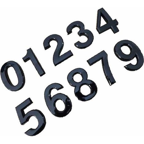 bronze 3d Mailbox Numbers 0-9 - Bronze, Numros De Maison Autocollants Pour Bote Aux Lettres, Bureau, Autocollants Pour Voiture (1/4)