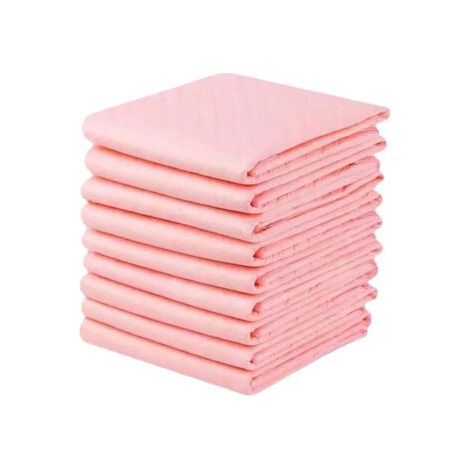 QORVA-Coussinets d'apprentissage de la propreté économiques roses (45 cm x 60 cm) pour chiots, anti-pipi, super absorbants et à séchage rapide, 50 unités
