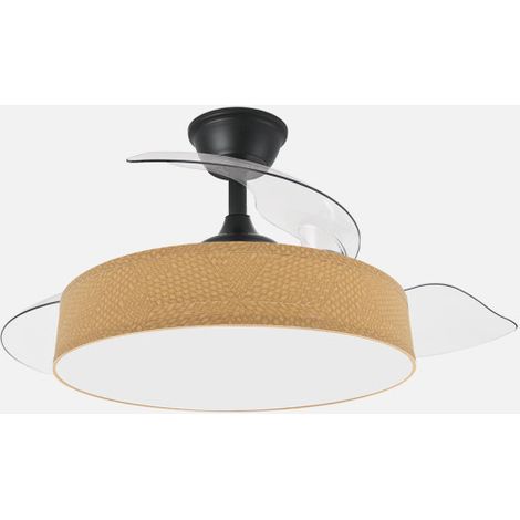 Ventilador Boga 72w Negro/amarillo 108d 3asp   7200lm 000-4000-6000k Remoto+memo+tempo