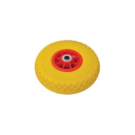 RUOTA PER CARRELLO PU PIENA MM.260 CERCHIO PLASTICA  ø mm.260x85 foro mm.20    ALTE