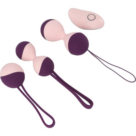 Kit de renforcement du plancher pelvien pour femmes : 3 boules de silicone en silicone étanches IP65 avec télécommande, pour un entraînement musculaire optimal. (1/5)