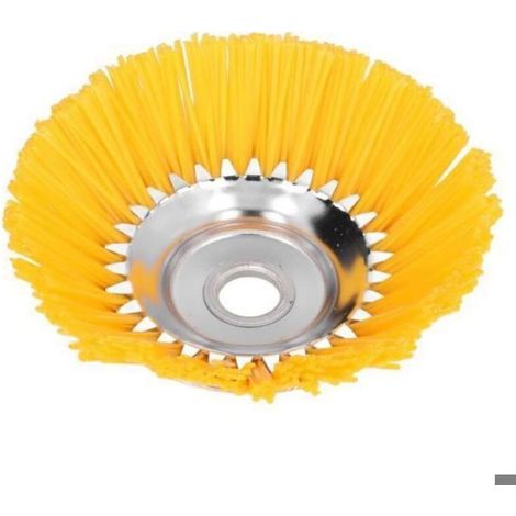 Tête de brosse de désherbage 25mm, fixation métallique pour débroussailleuse à fil d'acier. (1/4)