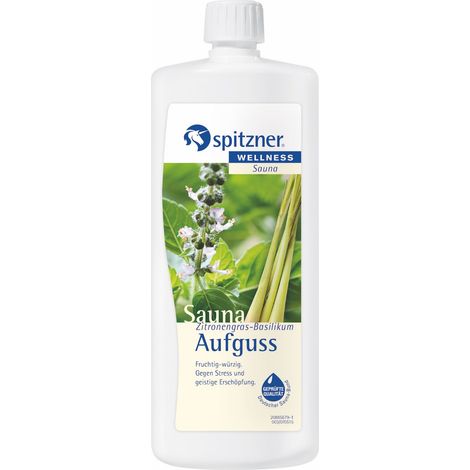 Spitzner Saunaaufguss Zitronengras Basilikum 1 Liter Wellness Sauna Aufguss 1000 ml (1/5)