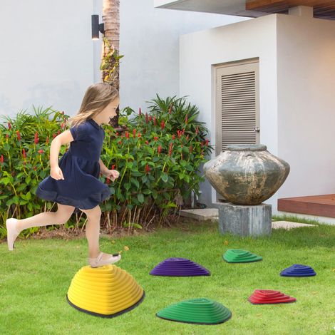 Juego de 6 losas antideslizantes para caminos, aptas para uso interior y exterior, apilables, colores surtidos. (1/5)