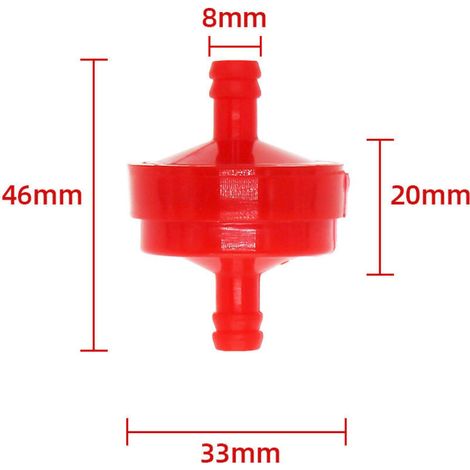 Set di 6 filtri carburante per motori senza pompa del carburante filtro carburante di ricambio per Briggs & Stratton 298090S (1/4)