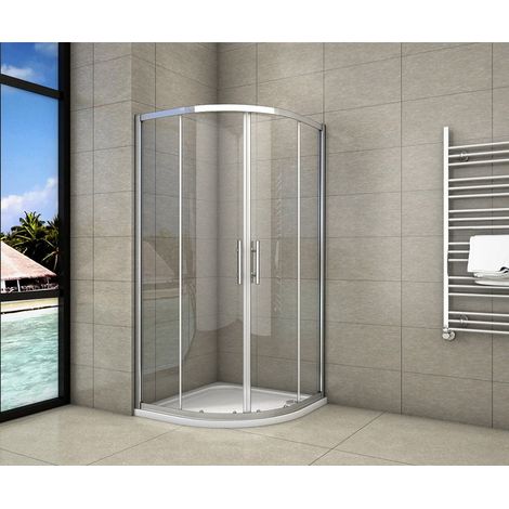 MAMPARA CORREDERA ESQUINA ANGULAR CRISTAL TEMPLADO TRASPARENTE 5MM 90x90x185CM