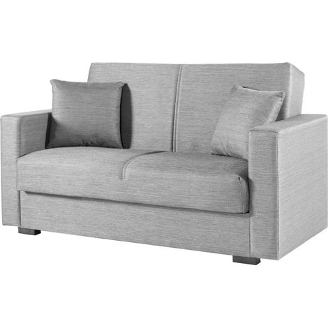 Divano 2 Posti Con Contenitore Moderno Salvaspazio Con Meccanismo Click-Clack E Imbottitura A Molle Design Moderno Ideale Per Soggiorno Salotto Ufficio Cameretta 152.5 x 80 x 87 Cm Grigio Chiaro