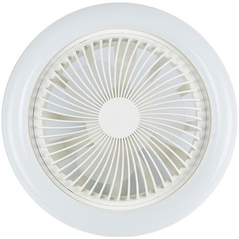 Ventilateur de plafond E27 à trois vitesses avec abat-jour en acrylique pour chambre d'enfant, circulation d'air, température de couleur 6500K (1/5)