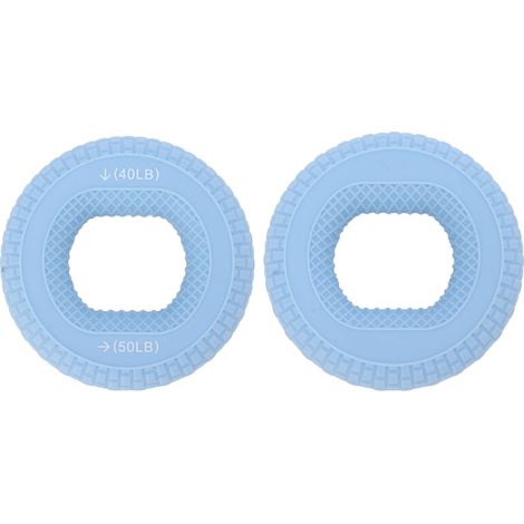 Anneau de renforcement de la force de préhension en silicone, pour renforcer les avant-bras et les doigts, idéal pour la rééducation (bleu, 18-23 kg). (1/5)