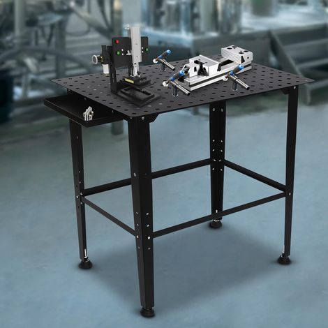 Table de soudage DIY components with Metal legs table de travail pliable table de soudage indépendante en acier au carbone pieds antidérapants réglables en hauteur capacité de charge jusqu'à 598 kg (1/5)