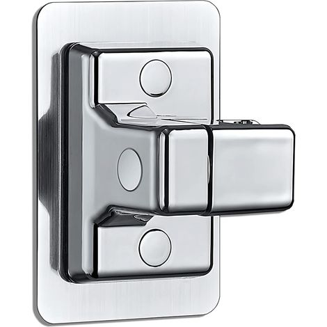 [NUNCA USADO]Soporte de ducha de mano para montaje en pared, ajustable, con adhesivo fuerte, para baño, sin necesidad de taladrar, resistente al agua, universal (plateado) (1/4)