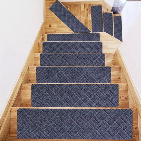 Tapis Anti-dérapant Pour Escalier - 30 x 8 Pouces - En Polyester Avec Adhésif TPR - Pour Marches Intérieures En Bois Marbre Brique Verre - Lot De 1 (1/5)