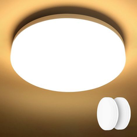 runde, wasserdichte LED-Deckenleuchten (IP54), 15 W, 3000 K, für Badezimmer, Schlafzimmer, Küche (1/5)