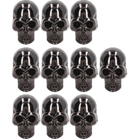 JK3149 10 rivets tête de fantôme à faire soi-même, rivets crâne punk, décoration gothique, chaussures, vêtements, sacs, accessoires (rivets non inclus) (1/5)