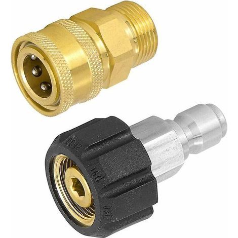 Adaptador de manguera de jardín para grifo, conexión de manguera de latón, adaptador de grifo para jardín, cocina, acuario, 1 pieza X M22-14 giratorio + enchufe 3 (1/5)
