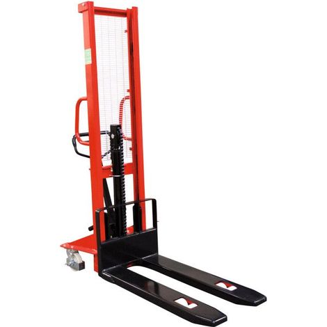 Dema – Gerbeur manuel 1000 kg – Hauteur de levée 162 cm – Longueur des fourches 110 cm – Roues directionnelles avec frein