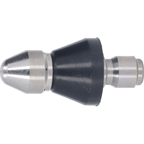 Buse à jet pointue pour nettoyeur haute pression 5000 PSI mini compacte en acier inoxydable de remplacement, tête moyenne arrière, 6 orifices, 3/8 pouce NPT (1/5)