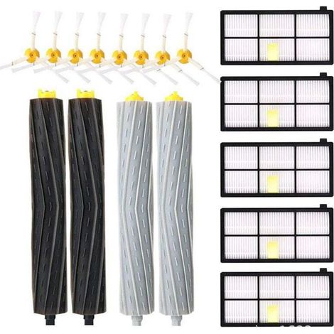 Vtizikl Kit Pièces accessoires compatible avec serie 800 805 850 860 865 866 870 871 880 886 890 891 895 896 900 960 965 966 980 Filtres et Brosses pour Aspirateur de ABC life