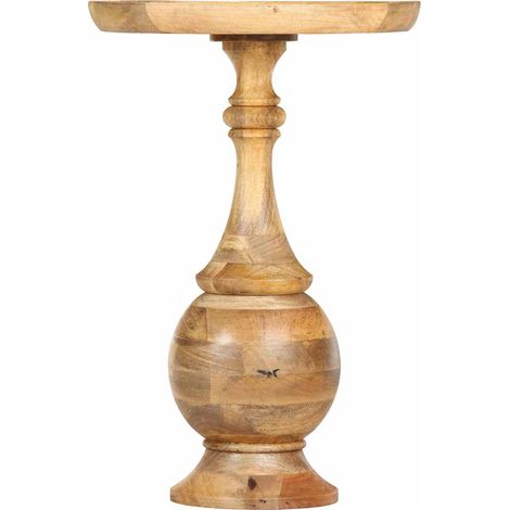 Maison Exclusive - Runder Beistelltisch 43 x 43 x 66 cm Massivhol (1/5)