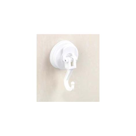GANCIO BAGNO CLIP- - mm.65x39x105 - colore bianco - 6 pezzi AGLAIA