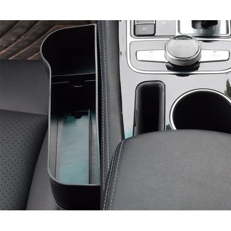 (ABS - noir à gauche) Organisateur de siège auto avec fente et compartiment de rangement pour Citroën C2, C3, C4, Cactus, C5, C4, Picasso, C6, DS3, DS4, DS5 (1/5)