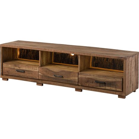 TV-Board Akazie 175x40x47 natur lackiert BARK 117 (1/3)