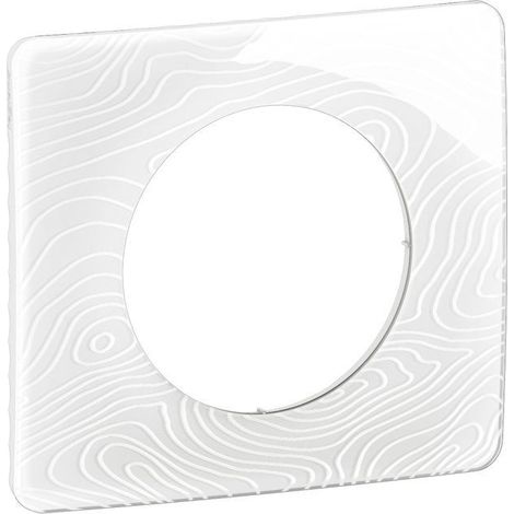 Legrand – Plaque Céliane 1 poste – Blanc relief – Compatible avec support Batibox – Rattrapage des défauts jusqu'à 2,25 mm