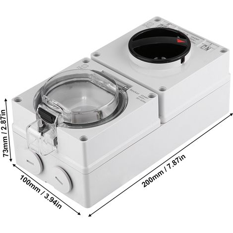 Wandsteckdosen mit IP66-Schalter und Adapter für GB-Stecker (1/5)