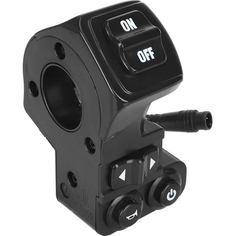 Kompatibel mit Kukirin G2Pro/G2ProDB/G2Max 6-poligem wasserdichtem Lenkerschalter, Hupenknopf und Blinker.