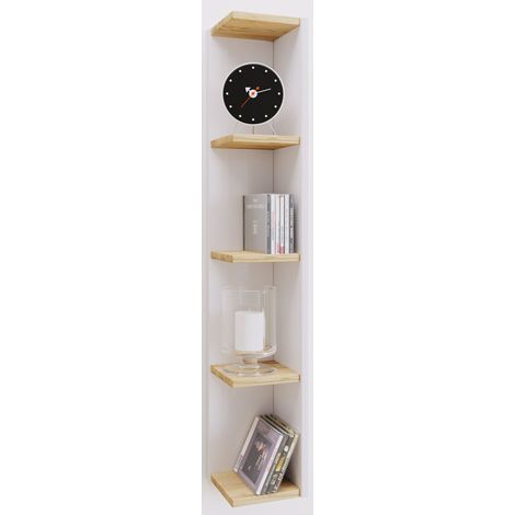 Estante de madera Estante Decoración Esquina Rack Honsa 97x15x17 - VCM
