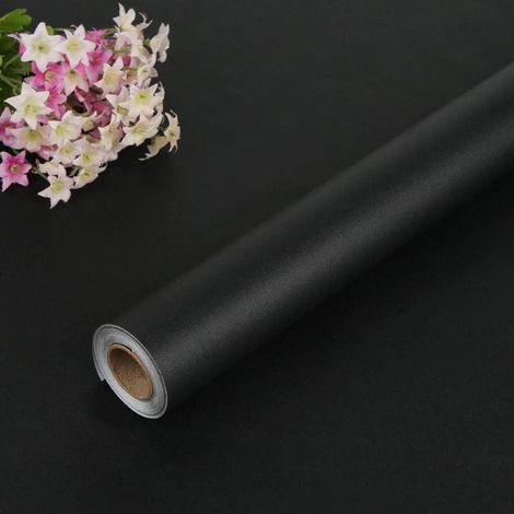 Schwarze Selbstklebende Tapete Abnehmbar 40x500cm Wohnzimmer Schlafzimmer Küche (1/5)
